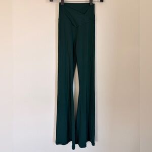 Offline by Aerie Real Me High Waisted Crossover Green Flare Legging S Long